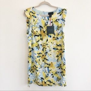 Cynthia Rowley NWT Floral Dress Blue & Yellow